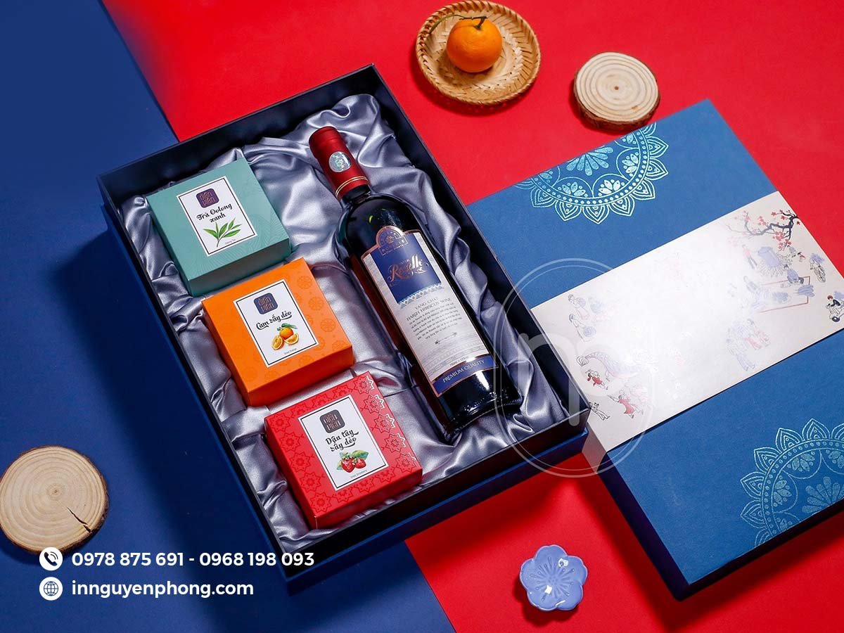 In hộp đựng rượu chất liệu cao cấp